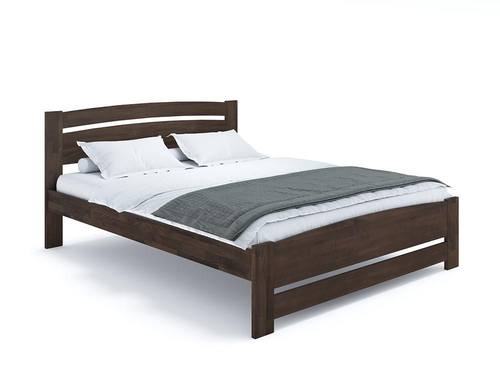 Sofia Eco Wenge Platform Bed - Chemical Free w/Hand-Rubbed Oil Finish by Comfort Pure