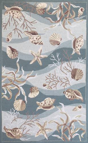 Sonesta Seafoam Shells Area Rug by KAS Rugs