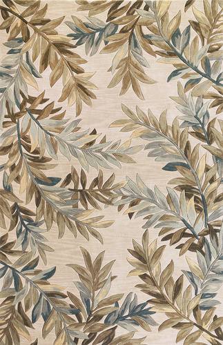 Sparta Ivory Tropical Branches Area Rug by KAS Rugs