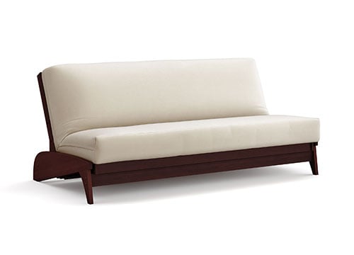 Futon Frame - Full Size - Dillon Dark Cherry Wall Hugger by Strata Furniture