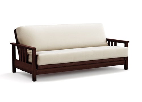 Futon Frame - Full Size - Durango Dark Cherry Wall Hugger by Strata Furniture