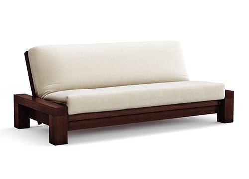 Futon Frame - Full Size - Rockwell Black Walnut Wall Hugger by Strata Furniture