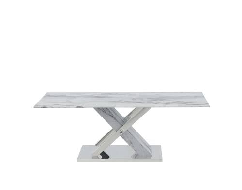 T1274C Glass & Marble Coffee Table by Global Furniture