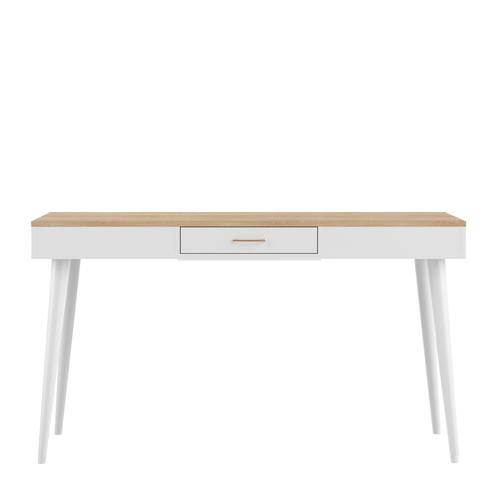 Horizon Desk Natural Oak/White by Temahome