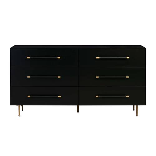 Trident Black 6 Drawer Dresser by TOV Furniture