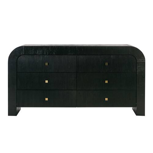 Hump 6 Drawer Black Dresser by TOV Furniture