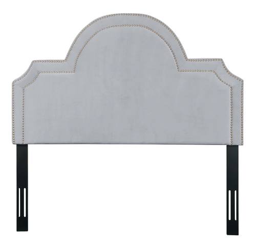 Laylah Grey Velvet Queen Headboard by TOV Furniture