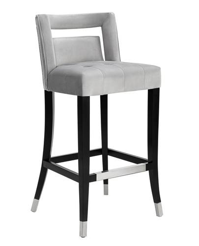 [NYC Deal] Hart Gray Velvet Barstool by TOV Furniture