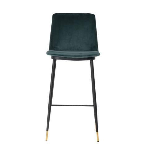 Evora Green Velvet Counter Stool (Set of 2) by TOV Furniture