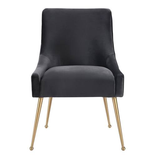Beatrix Gray Velvet Side Chair by TOV Furniture