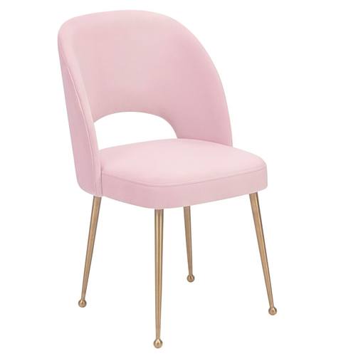 Swell Blush Velvet Chair by TOV Furniture