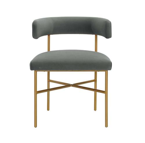 Kim Performance Gray Velvet Dining Chair by TOV Furniture