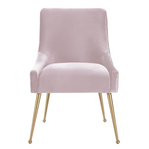 Beatrix Blush Velvet Side Chair by TOV Furniture
