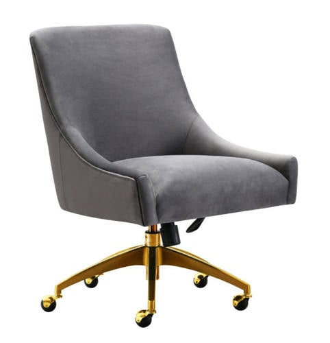 Beatrix Gray Office Swivel Chair by TOV Furniture