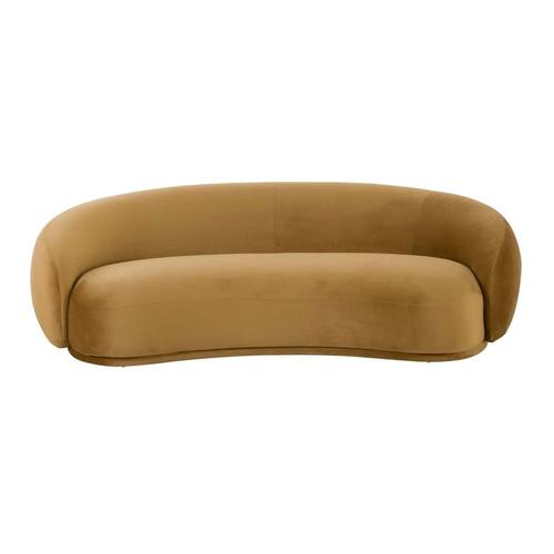 Kendall Cognac Velvet Sofa by TOV Furniture