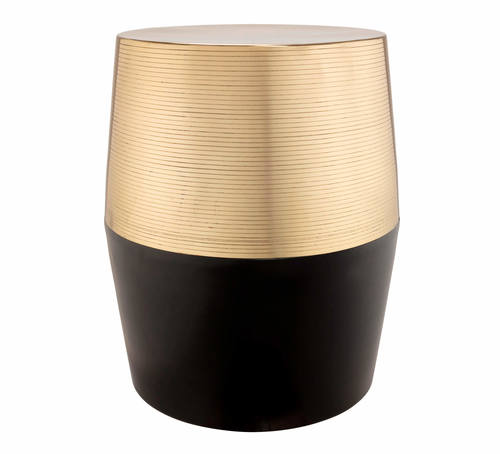 Jadran Black & Gold Stool by TOV Furniture