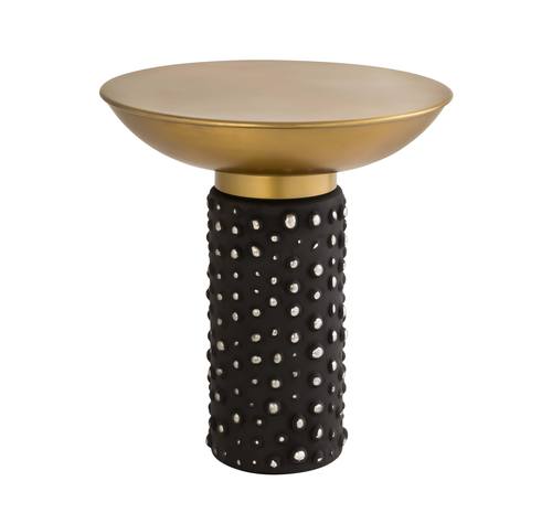 Blaze Glass & Brass Side Table by TOV Furniture