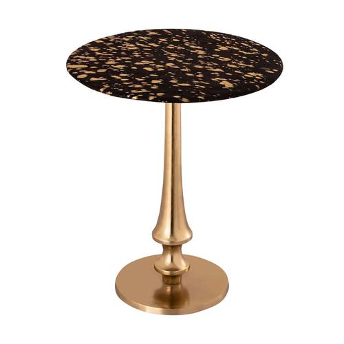 Gold Goathide Side Table by TOV Furniture