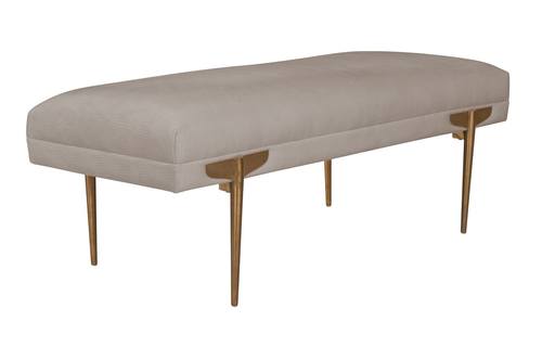 Brno White Waived Velvet Bench by TOV Furniture