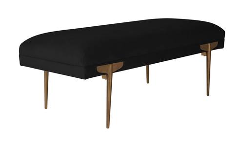 Brno Black Velvet Bench by TOV Furniture