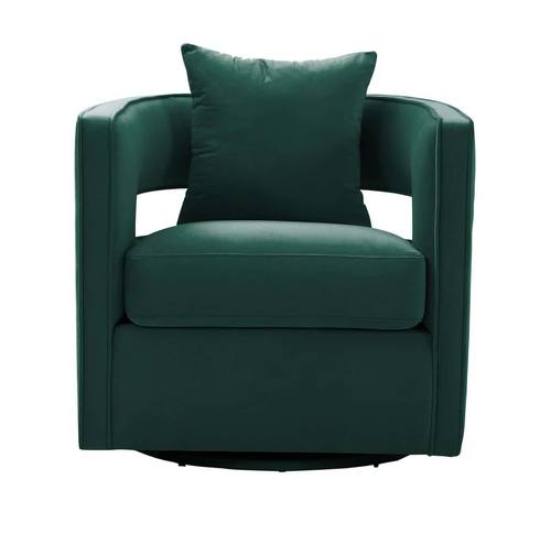 Kennedy Forest Green Swivel Chair by TOV Furniture