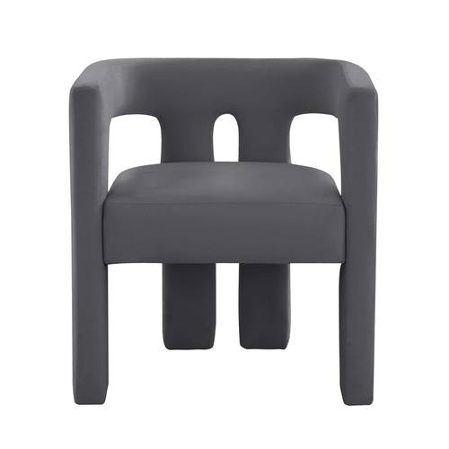 Sloane Dark Gray Velvet Chair by TOV Furniture