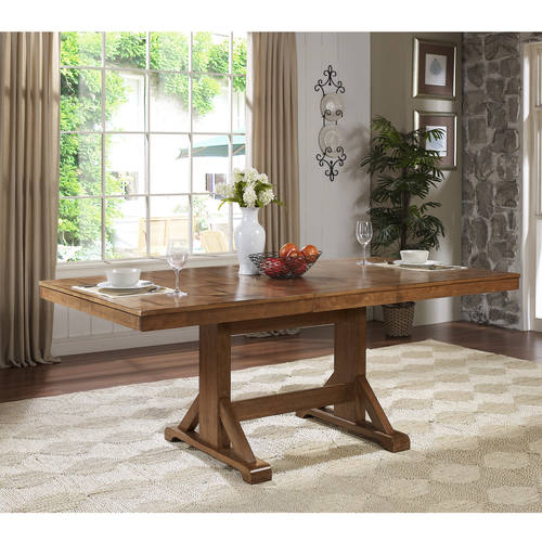 Antique Brown Wood Kitchen Dining Table by Walker Edison