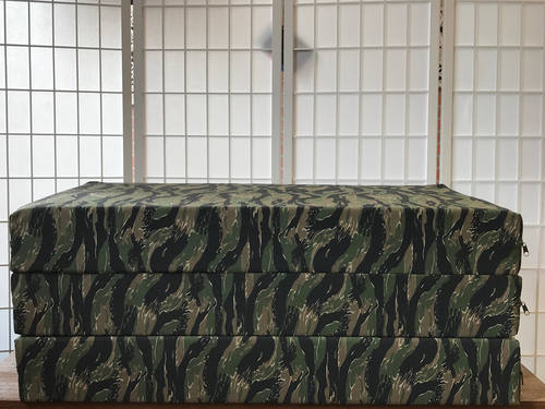 Unifoam Bench/Sleeper Cotton Print Army by Prestige Furnishings