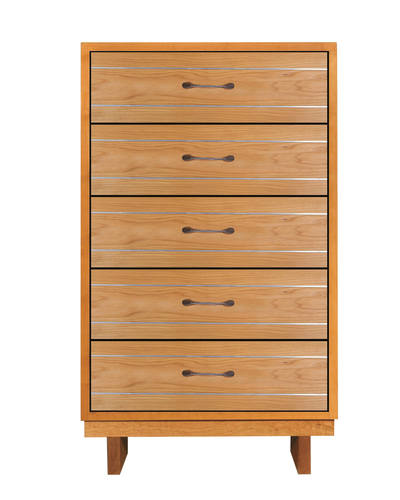 Cable Crossing Wood 5-Drawer Dresser by Vermont Furniture Designs