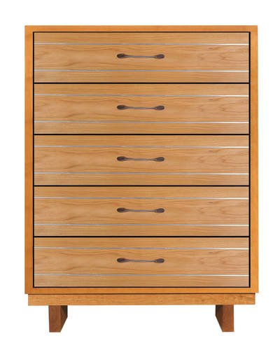 Cable Crossing Wood 5-Drawer Wide Dresser by Vermont Furniture Designs