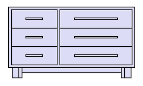 Cable Crossing Wood 6-Drawer Dresser by Vermont Furniture Designs