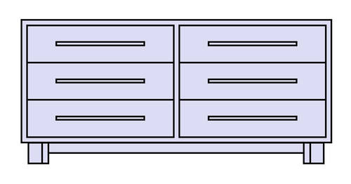 Cable Crossing Wood 6-Drawer Symm Dresser by Vermont Furniture Designs