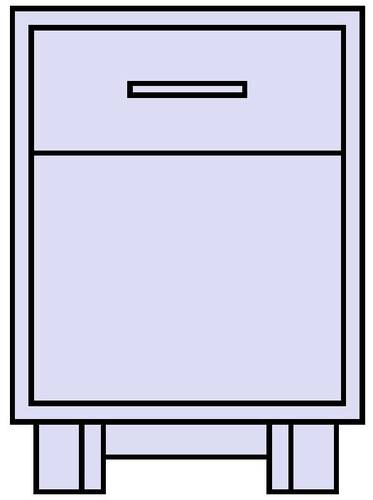 Cable Crossing Wood 1-Drawer High Nightstand by Vermont Furniture Designs