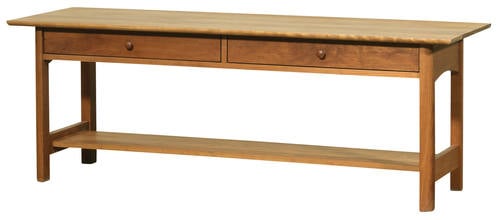 Craftsman Wood 2-Drawer Coffee Table by Vermont Furniture Designs