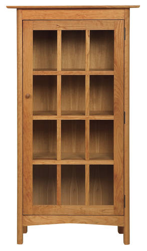 Horizon Wood 1-Door Bookcase w/Glass Doors by Vermont Furniture Designs