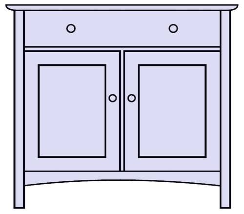 Heartwood Wood Small Sideboard by Vermont Furniture Designs