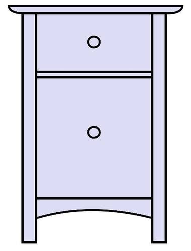 Mission Wood File Pedestal Cabinet by Vermont Furniture Designs