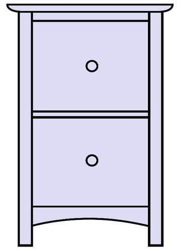 Mission Wood 2-Drawer File Cabinet by Vermont Furniture Designs