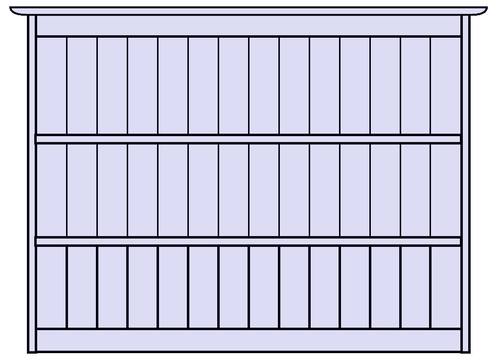 Mission Wood Hutch Top w/Open Front by Vermont Furniture Designs