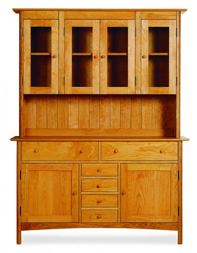 Mission Wood Hutch Top w/Glass Doors by Vermont Furniture Designs