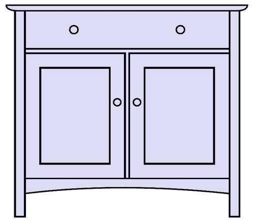 Mission Wood Small Sideboard by Vermont Furniture Designs