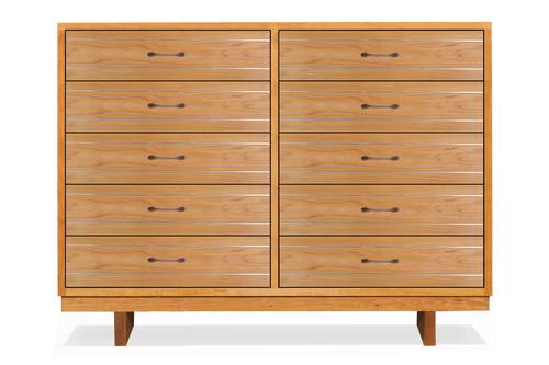 Skyline Wood 10-Drawer Symm Dresser by Vermont Furniture Designs