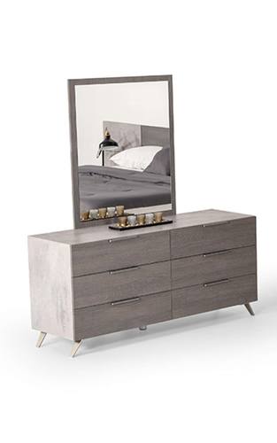 Nova Domus Bronx Italian Modern Grey Mirror by VIG Furniture