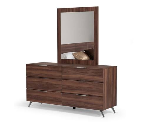Nova Domus Brooklyn Italian Modern Walnut Mirror by VIG Furniture