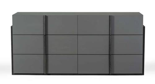 Nova Domus Lucia - Italian Modern Elm and Matte Grey Dresser by VIG Furniture