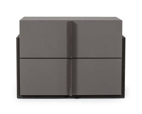 Nova Domus Lucia - Italian Modern Elm & Matte Grey Nightstand by VIG Furniture
