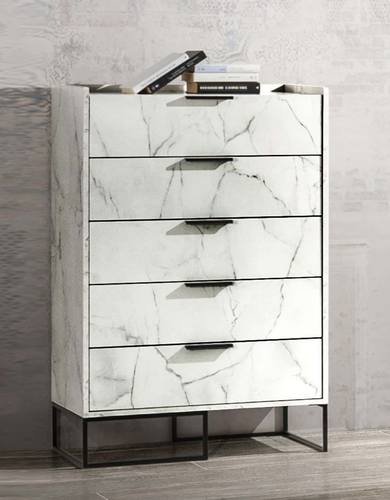 Nova Domus Marbella - Italian Modern White Marble Chest by VIG Furniture