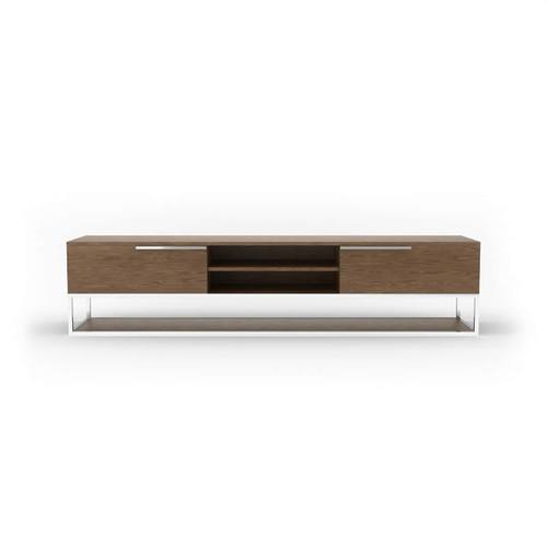 Modrest Heloise - Modern Walnut & Stainless Steel TV Stand by VIG Furniture