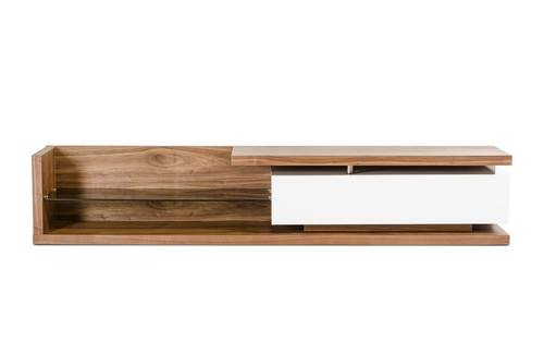 Modrest Jefferson Low Modern Walnut & White TV Unit by VIG Furniture
