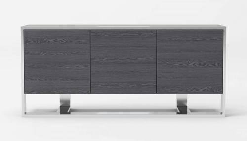 Modrest Fauna - Modern Elm Grey & Stainless Steel Buffet by VIG Furniture